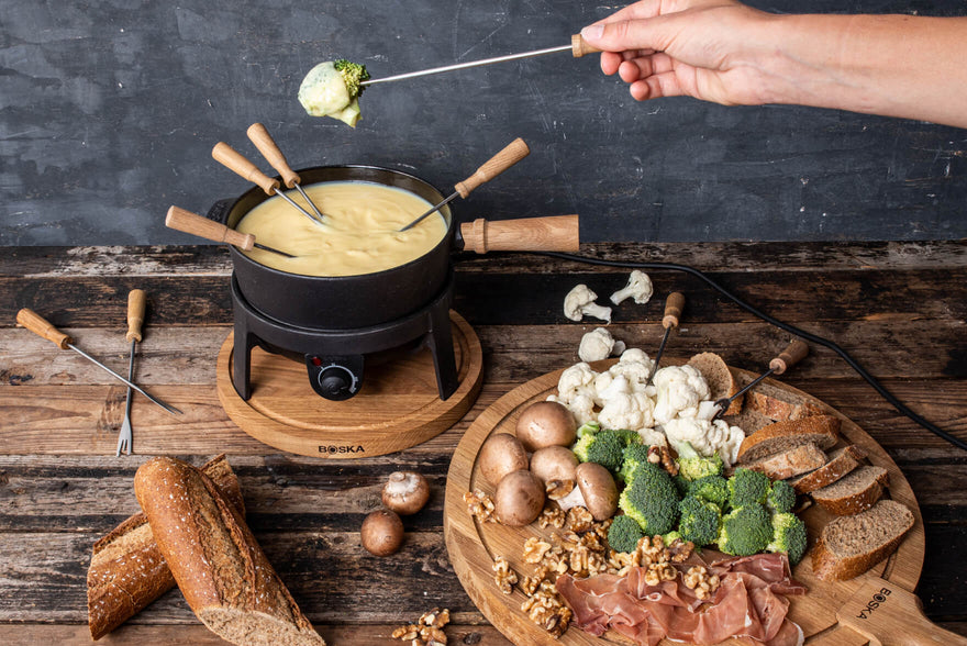 Pikantes Bauernkäse-Fondue (Elektrischen Fondue-Set)