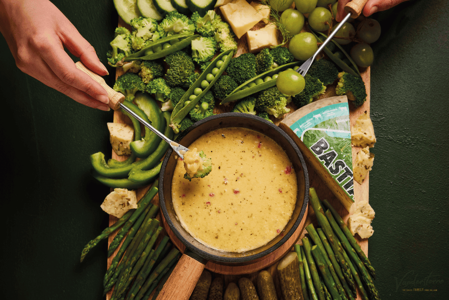 Fondue au fromage aux herbes bio