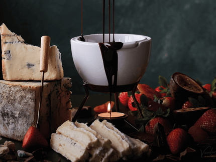 Chocolate Fondue with Gorgonzola Bonbons