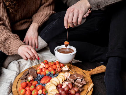 Chocolate fondue with salted caramel