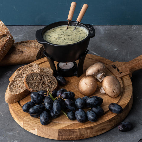 Ziegenkäse-Fondue (tapas)