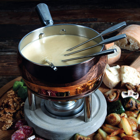Pikantes Bauernkäse-Fondue