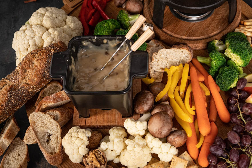 Veganes Cashew-Fondue (tapas)