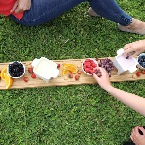 Sommerliches Fruchtdip-Fondue (tapas)