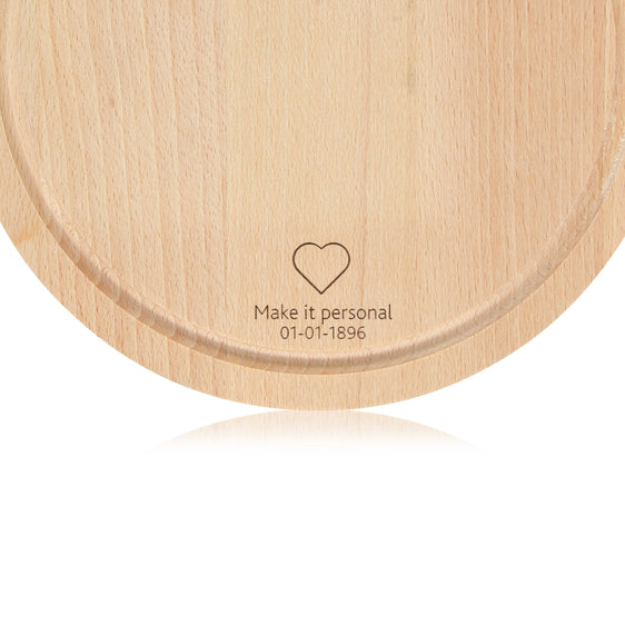 Personalized Round Serving Board Amigo M - ⌀ 23.4 cm