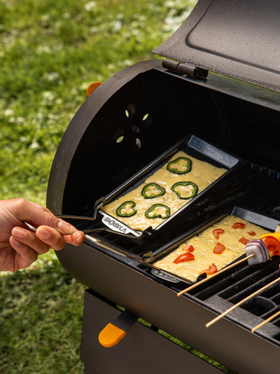 Partyclette op de BBQ met kaas