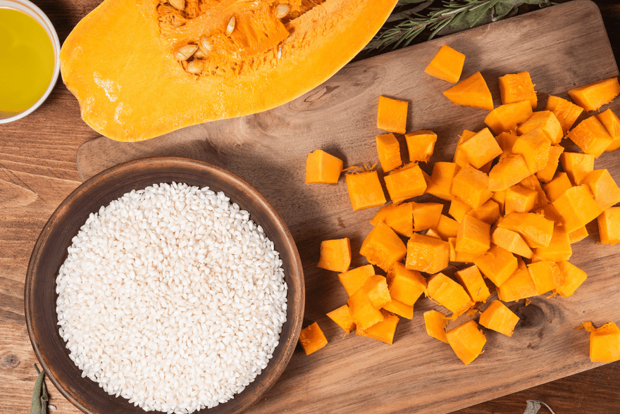 Restes d'Halloween - Risotto au potiron et au fromage de chèvre