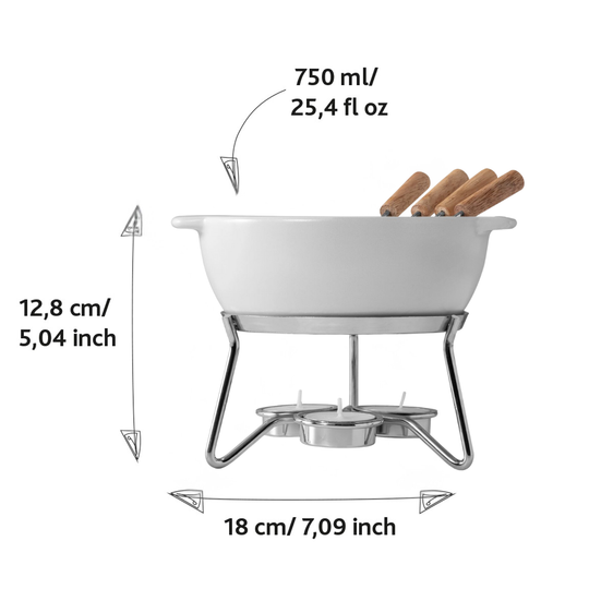 Cheese Fondue Set Party - 750 ml