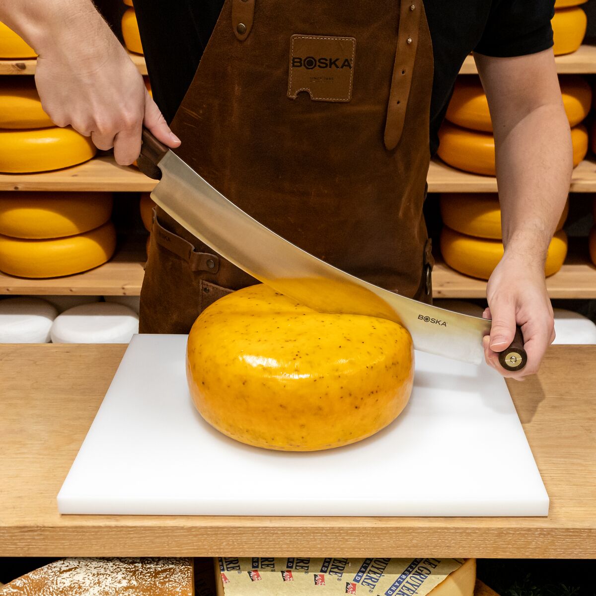 未使用BOSKA HOLLAND QUALITY CHEESE TOOLS Dutch Cheese Knife Wood L 380 mm – Professional cheese knife