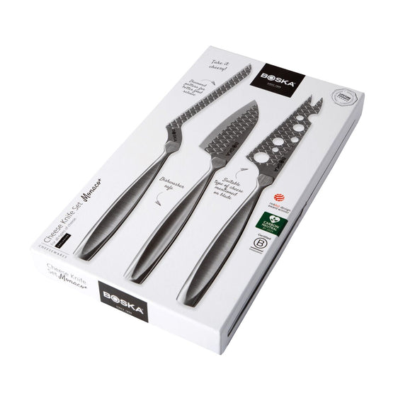 Packshot of cheese knife set Monaco+