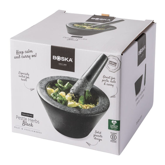 Vijzel Herbs Zwart - ⌀ 17,5 cm
