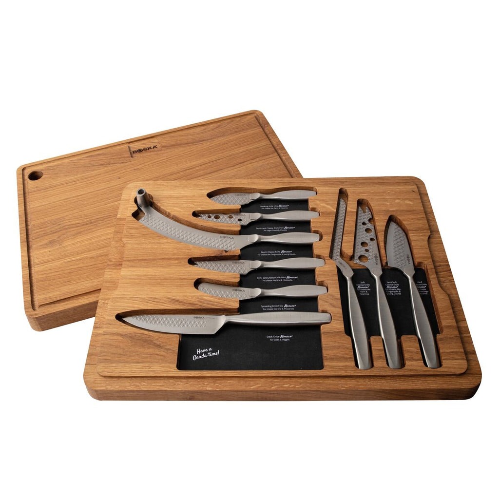 Ultimate Charcuterie Set Monaco+: 9 Knives & Serving Board