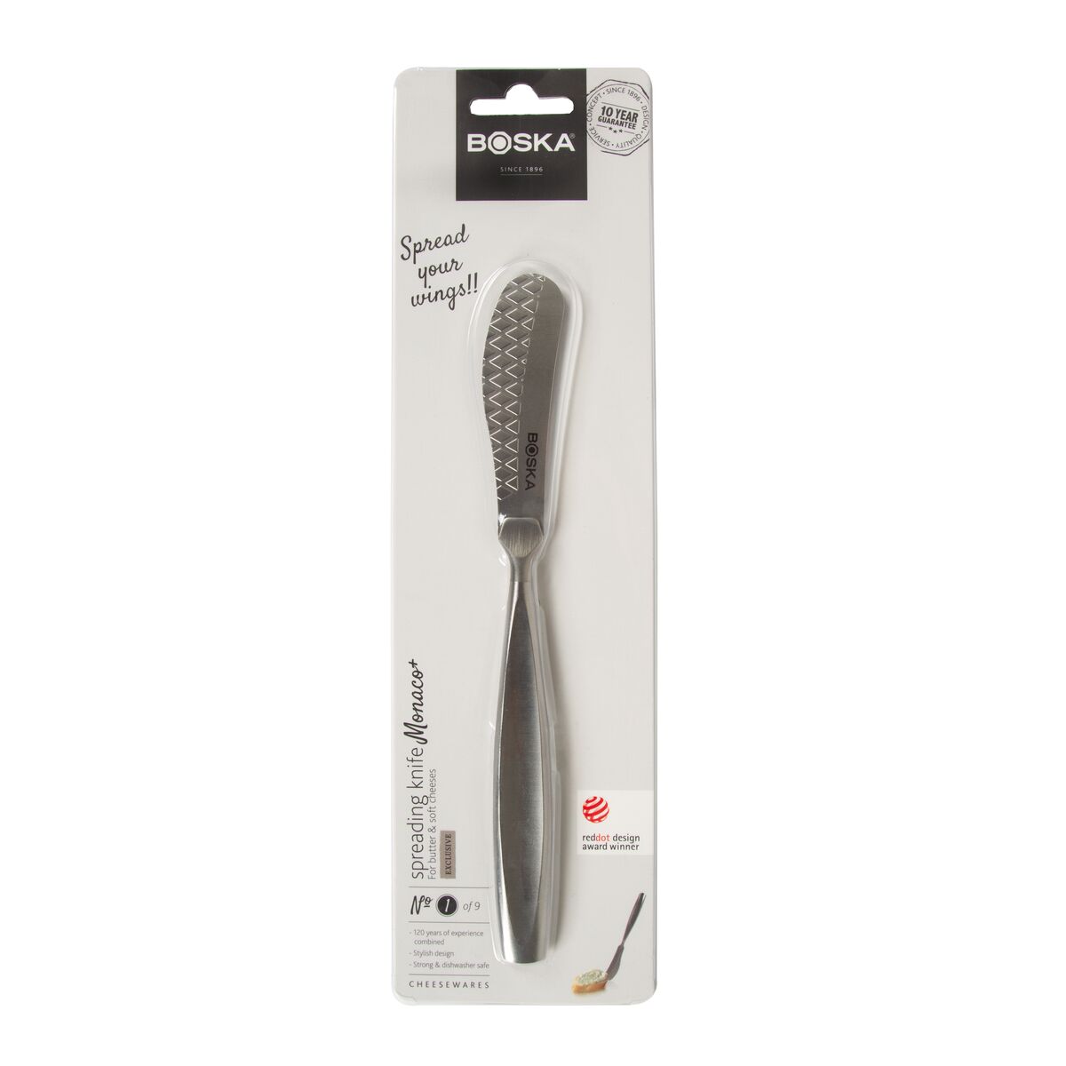 BOSKA Copenhagen Mini - Set De 3 Petits Couteaux à Tartiner En Acier Inoxydable, Design Élégant Argenté, Idéal Fromage Et Pâtes à Tartiner