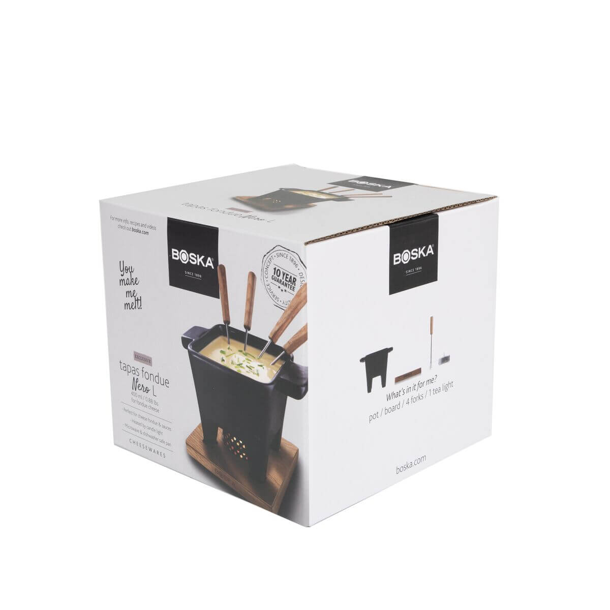 Boska Fonduepan Nero / Pan voor kaasfondue / Geschikt voor gasfornuis / Vaatwasserbestendig / Keramiek / Zwart / 1,3 liter Boska Fonduepan Nero / Pan voor kaasfondue / Geschikt voor gasfornuis / Vaatwasserbestendig / Keramiek / Zwart / 1,3 liter
